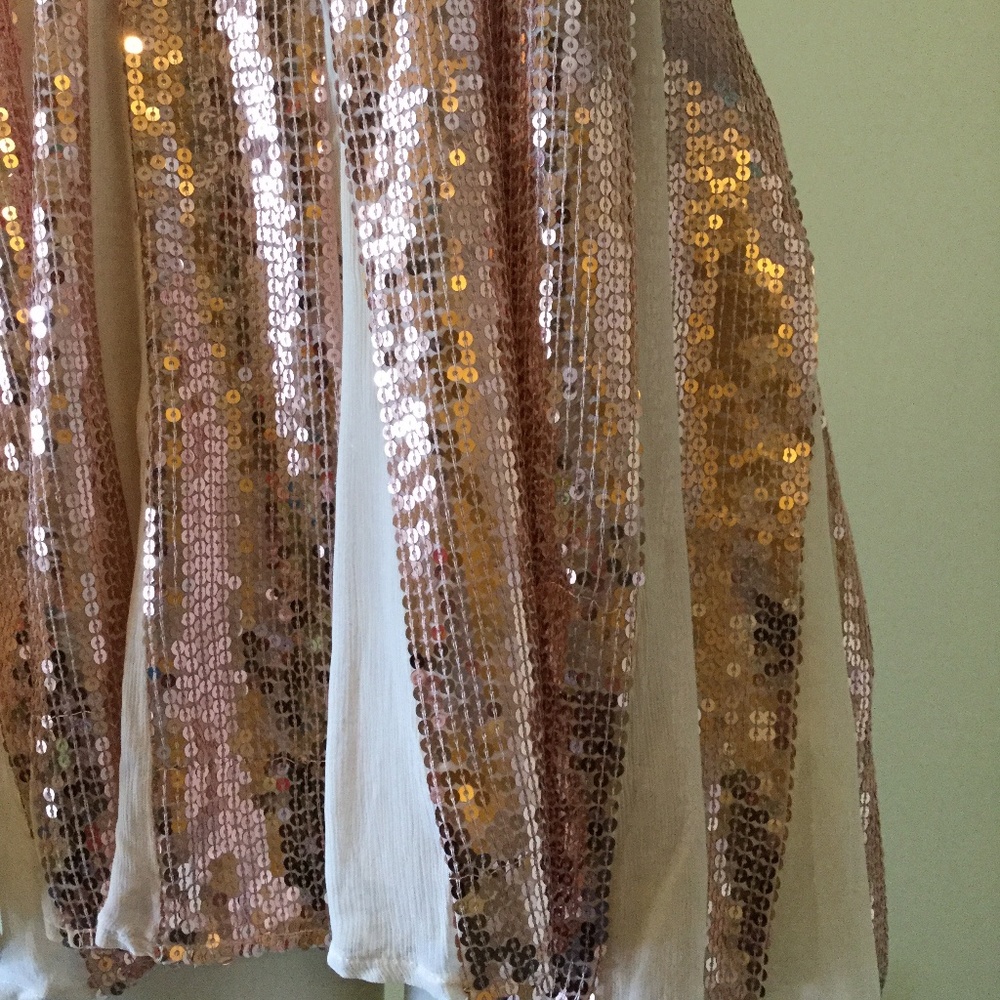 Rose Gold Sequin Free People Dress - Picture 3 of 8